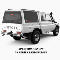 RHINOMAN XPEDITION CANOPY (WHITE) TO SUIT DUAL CAB 79 SERIES TOYOTA LAND CRUISER (1985-ON)