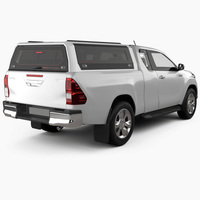 RHINOMAN XTREME CANOPY (BLACK) TO SUIT EXTRA CAB SR & SR5 A-DECK TOYOTA HILUX (2015-ON)