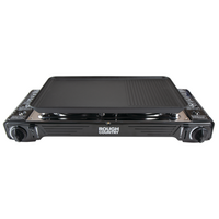 ROUGH COUNTRY TWIN BURNER BUTANE STOVE WITH PLATE