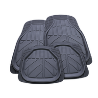 ROUGH COUNTRY STREETWIZE FLOOR MATS DENVER SET 4 BLACK RUBBER DEEP DISH
