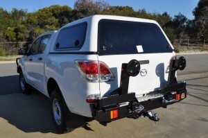 OUTBACK ACCESSORIES' DUAL WHEEL CARRIER TO SUIT FORD RANGER PK & MAZDA BT50 DUAL CAB (2009-10/2011)