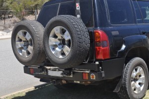 OUTBACK ACCESSORIES' DUAL WHEEL CARRIER TO SUIT NISSAN GU WAGON