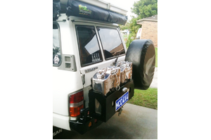 MCC WHEEL CARRIER AND DUAL JERRY CAN TO SUIT NISSAN PATROL GQ Y60 1989-11/1997