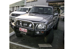 MCC 'FALCON STAINLESS SINGLE LOOP' BULL BAR TO SUIT NISSAN PATROL GU Y61 10/2004-2017