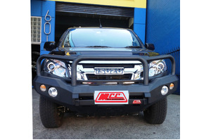 MCC ROCKER 3 LOOP SANDBLACK WELDED BULL BAR TO SUIT ISUZU D-MAX 2012-16