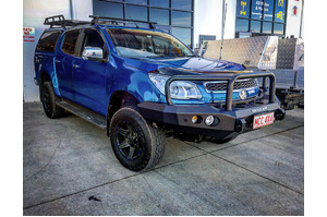 MCC ROCKER 3 LOOP SAND BLACK WELDED BULL BAR TO SUIT HOLDEN COLORADO RG & COLORADO 7 (2012-2016)