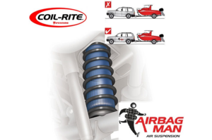 AIRBAG MAN COIL-RITE AIR SUSPENSION (STANDARD HEIGHT) TO SUIT LANDROVER DEFENDER 90 WAGON + LANDROVER DISCOVERY 1 &2  AND 