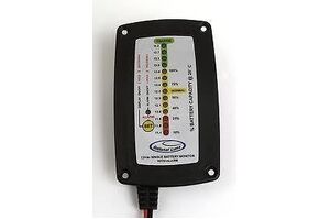 FLUSH MOUNT SINGLE BATTERY MONITOR W/ ALARM 