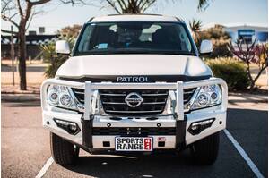 MCC PHEONIX A-FRAME BAR W/ FOG & PLATES TO SUIT NISSAN PATROL GU Y62 02/2013-ON & NAVARA D40 11-15 (SMOOTH)