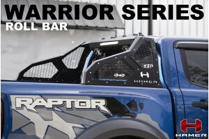 HAMER WARRIOR SERIES SPORTS BAR TO SUIT FORD RANGER & RAPTOR, MAZDA BT50, NISSAN NAVARA, TOYOTA HILUX