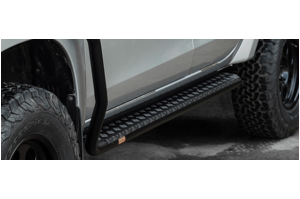 PIAK SIDE STEPS_AL CHECKERPLATE BLACK ANODIZED TO SUIT MITSUBISHI TRITON MR (2019-ON)