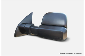 MSA Towing Mirrors (Electric, Big Base, Indicators, Black) To Suit Land Cruiser 70-79 Series (1984-On)