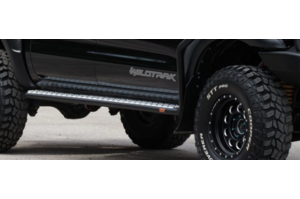 PIAK SIDE STEPS_AL CHECKER PLATE SLIVER ANODISED TO SUIT FORD RANGER RAPTOR (2018-ON)