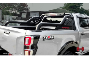 HAMER EXTENDED TITANIUM SPORTS BAR TO SUIT FORD RANGER & RAPTOR, MAZDA BT50, NISSAN NAVARA & TOYOTA HILUX