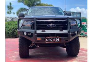 PIAK ELITE POST BAR W/ BLACK TOW POINTS & UNDER BAR PLATES TO SUIT FORD RANGER & EVEREST (2015-2021)