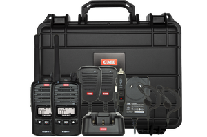 GME 5/1 WATT UHF CB HANDHELD RADIO (TWIN PACK) ACCESSORIES INCLUDED (TX6160TP)