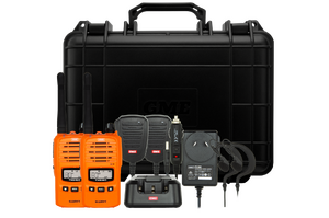 GME 5/1 WATT UHF CB HANDHELD RADIO TWIN PACK WITH ACCESSORIES (BLAZE ORANGE) (TX6160OTP)
