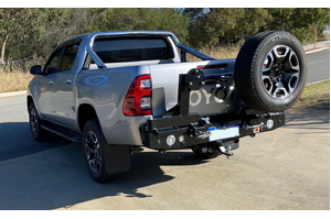 OUTBACK ACCESSORIES TWIN WHEEL CARRIER TO SUIT HILUX SR & WORKMATE (08/2019-ON)