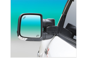 Clearview Towing Mirrors [Compact, Pair, Power-fold, Indicator, Electric, Black] To Suit Ford Everest 2015 - ON