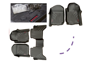 MAXPRO FLOOR LINER (COMPLETE SET ROWS 1 & 2 ROWS) SUITS TOYOTA LANDCRUISER 76 SERIES WAGON + 79