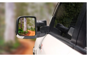 Clearview Towing Mirrors [Compact, Pair, Heat, Camera, PowerFold, BSM, OAT Sensor, Indicators, Electric, Black] To Suit Ranger & Everest (2022-On)