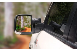 Clearview Towing Mirrors [Compact, Pair, Heat, Camera, Power-Fold, BSM, OAT Sensor, Indicators, Electric, Chrome] To Suit Ranger & Everest (2022-On)