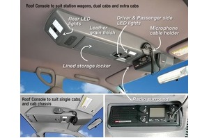 4WD INTERIORS ROOF CONSOLE TO SUIT LAND CRUISER 70 SERIES DUAL CAB W/SRS AIRBAGS (04/2021-ON) - COMP W/COLLISION SENSOR