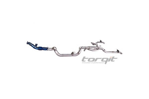 TORQIT STAINLESS SINGLE 3.5" TO 3" TWIN EXIT TURBO BACK EXHAUST (MUFFLER) TO SUIT SINGLE CAB 4.5L V8 LC 79 SERIES (03/2007-07/2016)