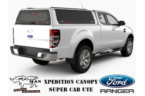 RHINOMAN XPEDITION CANOPY (BLACK) TO SUIT SUPER CAB FORD RANGER (2011-07/2022)
