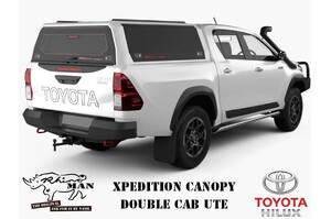RHINOMAN XPEDITION CANOPY (BLACK) TO SUIT DUAL CAB SR5 A-DECK TOYOTA HILUX (2015-ON)