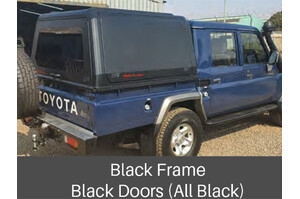 RHINOMAN XPEDITION CANOPY (BLACK) TO SUIT DUAL CAB 79 SERIES TOYOTA LAND CRUISER (1985-ON)
