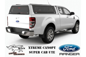 RHINOMAN XTREME CANOPY (BLACK) TO SUIT SUPER CAB FORD RANGER (2011-07/2022)