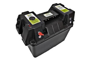 KT SOLAR 12V PORTABLE BATTERY BOX W/ 4 WAY HDC & VOLT METER