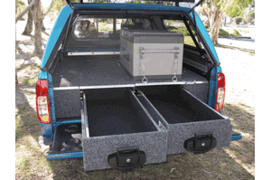 4WD INTERIORS 1250 SERIES ROLLER DRAWERS TO SUIT TOYOTA HILUX SR5 'A' DECK DUAL CAB (03/2005-2015)