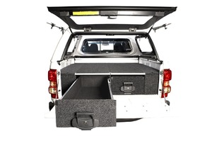 4WD INTERIORS 1250 SERIES ROLLER DRAWERS TO SUIT TOYOTA HILUX SR 'J' DECK DUAL CAB (03/2005-2015)